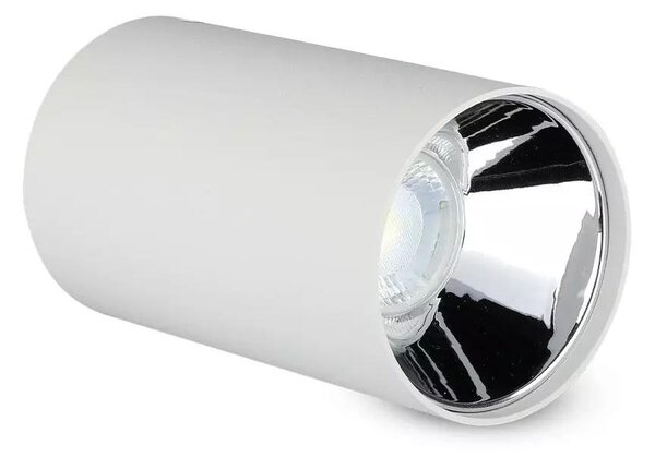 V-TAC GU10 LED falon kívüli lámpatest, fehér+króm - SKU 8590