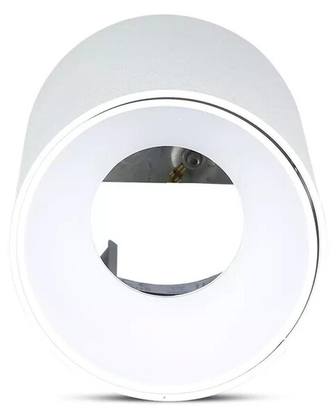 V-TAC GU10 LED falon kívüli lámpatest, fehér+fehér - SKU 8588