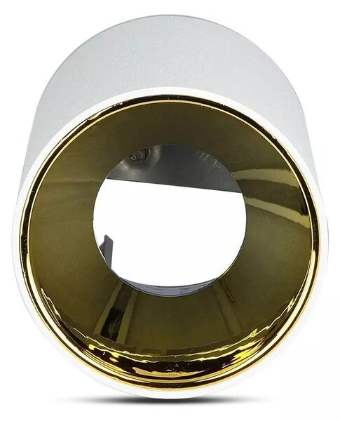 V-TAC GU10 LED falon kívüli lámpatest, fehér+arany - SKU 8591