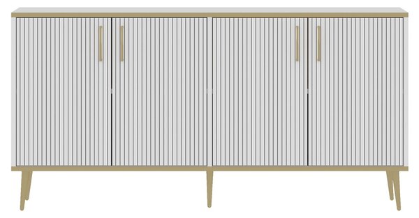 Poly komód, fehér, 150 cm