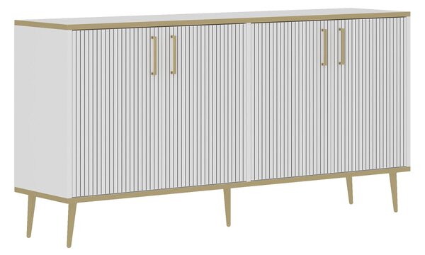 Poly komód, fehér, 150 cm