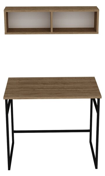 Gama íróasztal, tölgy-fekete, 90 cm