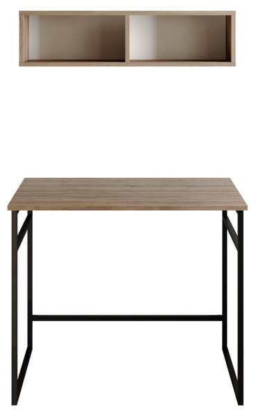 Gama íróasztal, dió-fekete, 90 cm