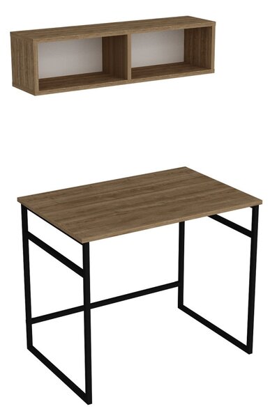 Gama íróasztal, tölgy-fekete, 90 cm