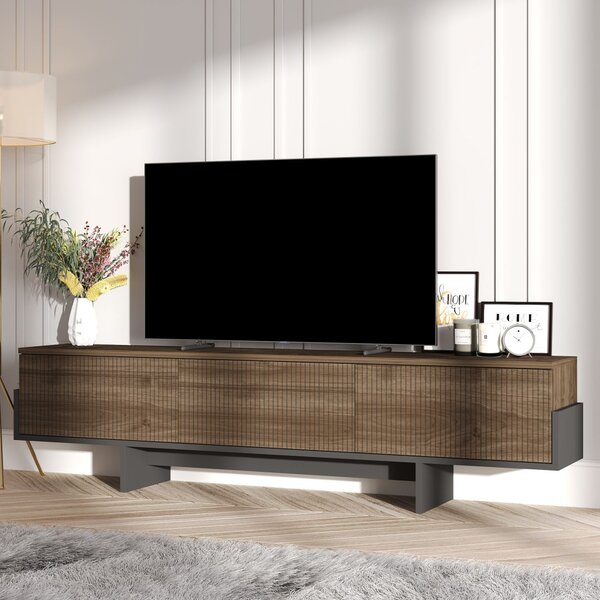 Hege TV-állvány, dió-fekete, 180 cm