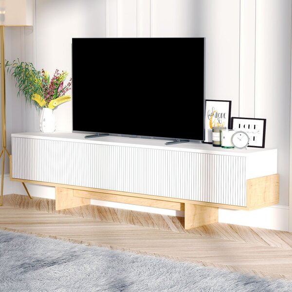 Hege TV-állvány, fehér-zafír tölgy, 180 cm