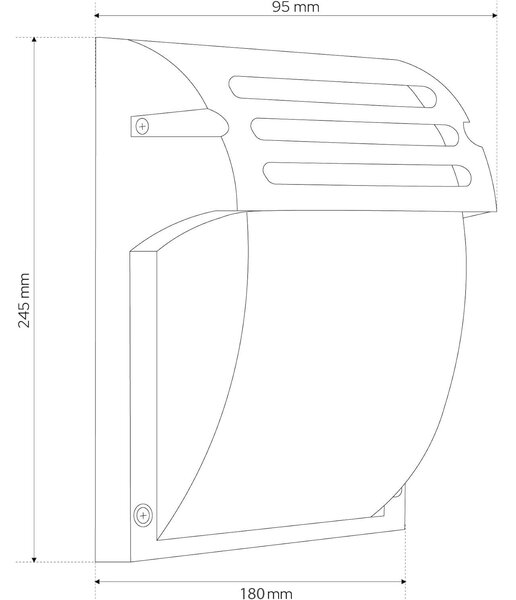 Fali lámpa RSL013-1W Black