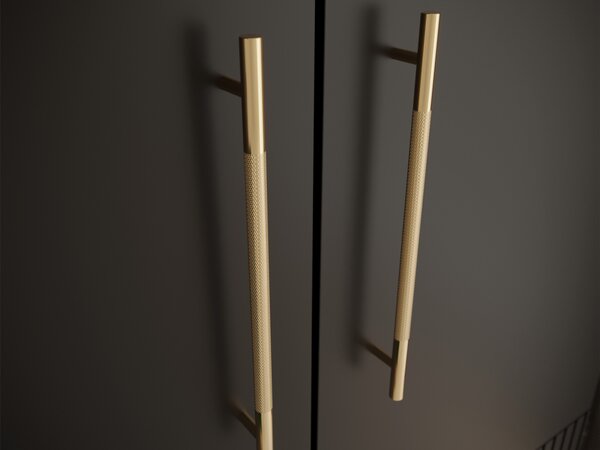 MANHATTAN 3 ruhásszekrény 100x237x47 - fekete