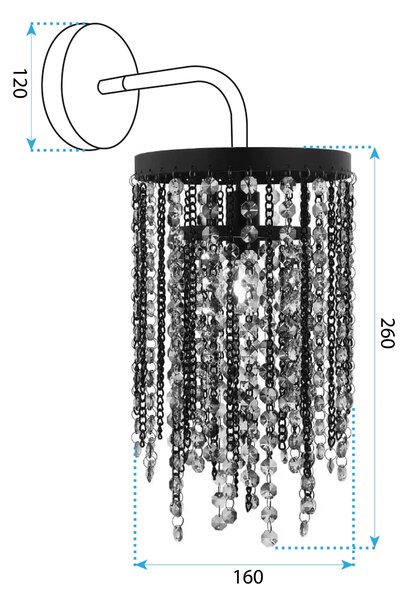 Fali lámpa APP1315-W BLACK