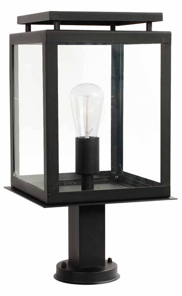 K.S. Verlichting Talapzatlámpa de Vecht, fekete, IP44, Fekete, Rozsdamentes acél, Modern