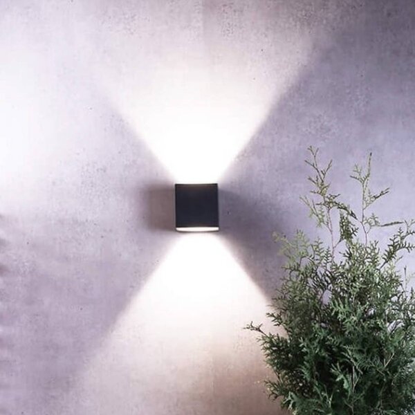 Deko-Light LED kültéri fali lámpa Jabbah, sötétszürke, fel/le, fel/le, Alu / szürke / cink, Alumínium, Modern