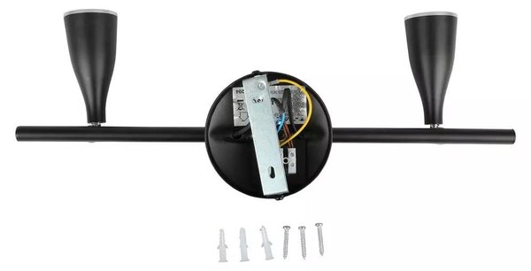 V-TAC 9W fekete mennyezeti LED lámpa meleg fehér - SKU 8267