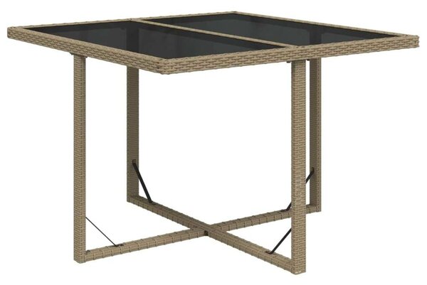 Kerti Étkezőgarnitúra - Polyrattan - Bézs - 5 részes