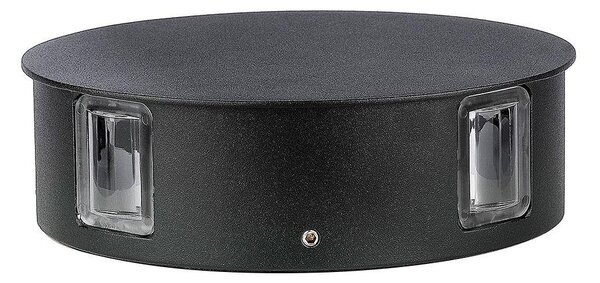 V-TAC 4W kültéri, fekete, kerek fali LED lámpa meleg fehér - SKU 8215