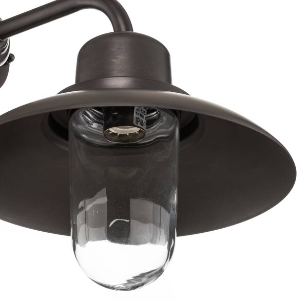 Moretti Luce Patio kültéri fali fényezett s.réz tiszta üveg, dimmelhető, Bronz / antik sárgaréz, Sárgaréz, Vidéki otthon / Rusztikus
