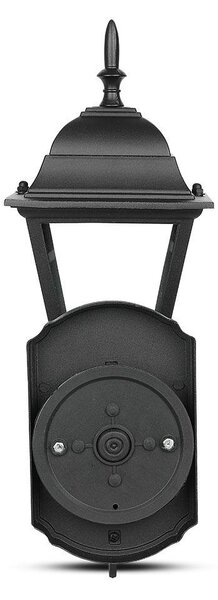 V-TAC régi stílusú 40cm magas kültéri fali lámpa, matt fekete, E27 foglalattal - SKU 7519