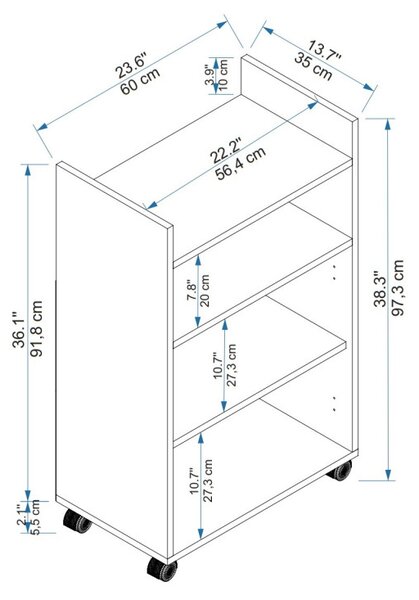 Tiraks konyhaszekrény, fehér, 60 cm