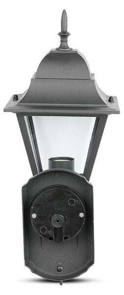 V-TAC régi stílusú, 44cm magas kültéri fali lámpa, matt fekete, E27 foglalattal - SKU 7521