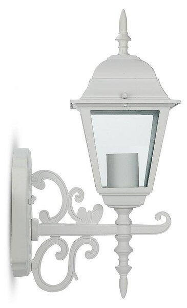 V-TAC régi stílusú 40 cm magas kültéri fali lámpa, matt fehér, E27 foglalattal - SKU 7520