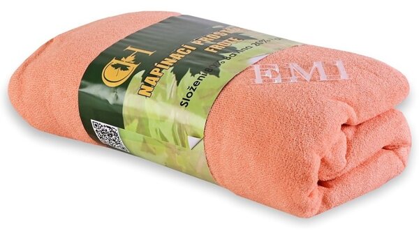 EMI barackszínű frottír gumis lepedő, 90 (100)x200-as lap