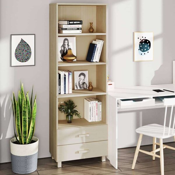 VidaXL mézbarna tömör fenyőfa magasszekrény 60 x 35 x 180 cm