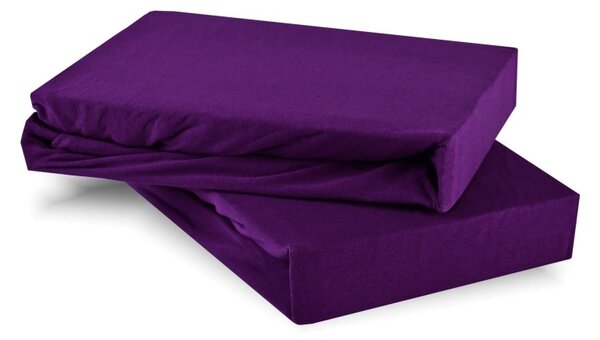 EMI lila 100% pamutjersey gumis lepedő, Gyerek lepedő 60x120