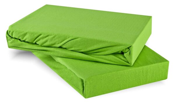 EMI zöld 100% pamutjersey gumis lepedő, Gyerek lepedő 60x120