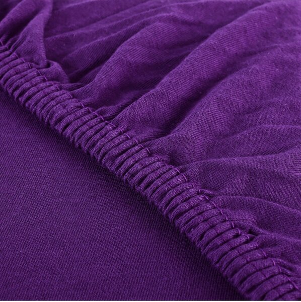 EMI lila 100% pamutjersey gumis lepedő, Gyerek lepedő 60x120