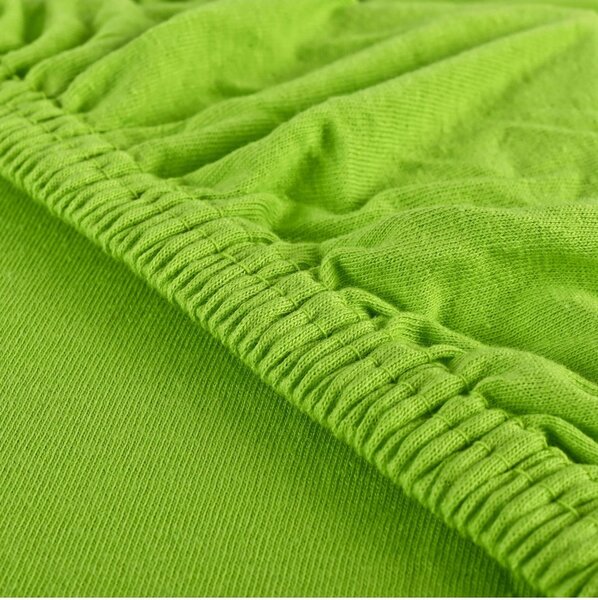 EMI zöld 100% pamutjersey gumis lepedő, Gyerek lepedő 60x120