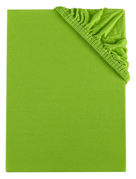 EMI zöld 100% pamutjersey gumis lepedő, Gyerek lepedő 60x120