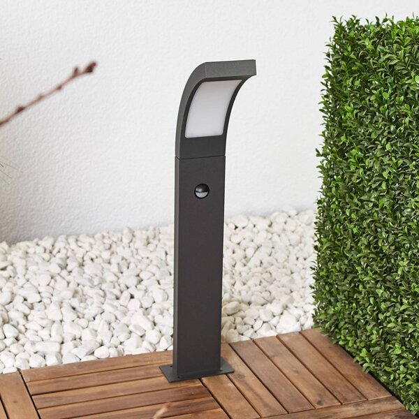 Lucande LED-es Juvia lámpa, 60 cm, mozgásérzékelő, IP54, Fekete, Alumínium, Modern