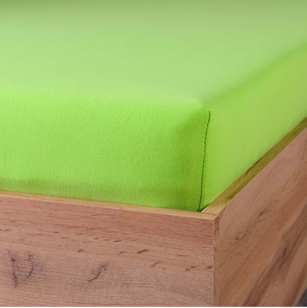 EMI zöld 100% pamutjersey gumis lepedő, Gyerek lepedő 60x120