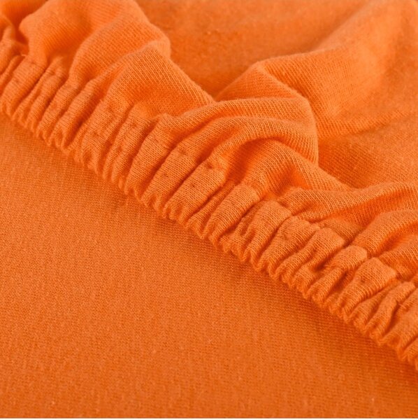 EMI narancssárga 100% pamutjersey gumis lepedő, Gyerek lepedő 80x160