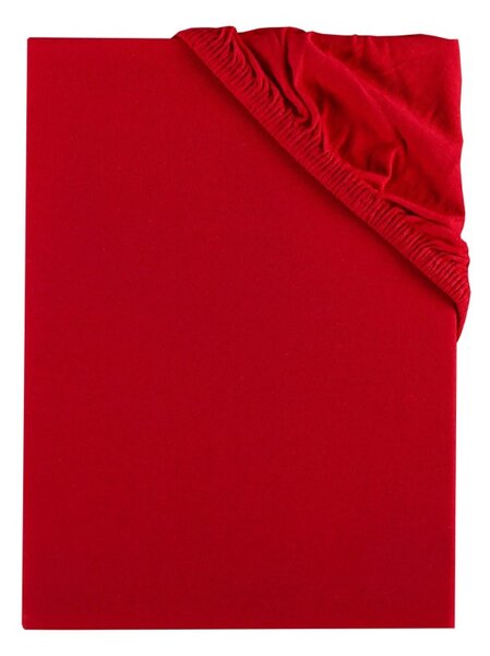 EMI piros 100% pamutjersey gumis lepedő, Gyerek lepedő 60x120