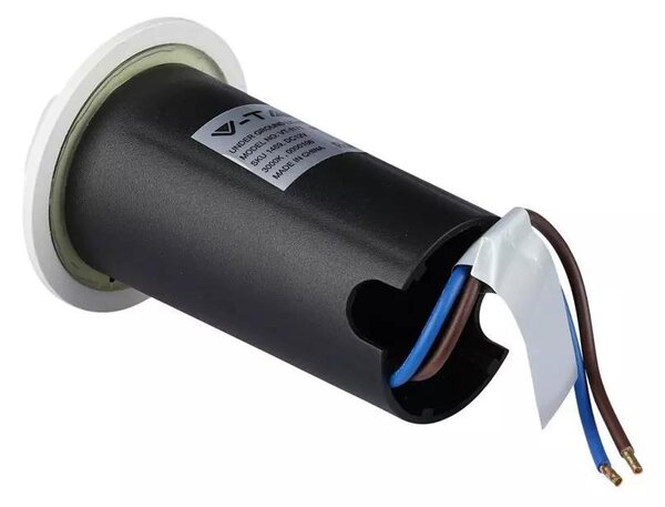 V-TAC 1W 12V kültéri, 4 irányú talajlámpa, fehér, IP67 90°, hideg fehér - SKU 1471