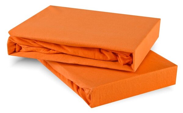 EMI narancssárga 100% pamutjersey gumis lepedő, Gyerek lepedő 80x160