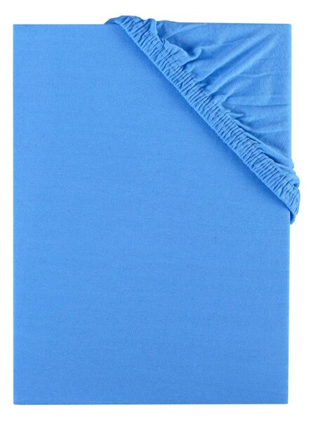 EMI kék 100% pamutjersey gumis lepedő, Gyerek lepedő 60x120