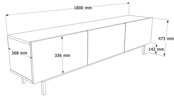 Coast TV-állvány, 180 cm
