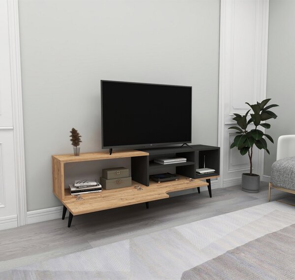 Alba TV-állvány, atlanti fenyő-antracit, 150 cm