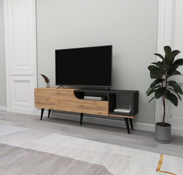 Alba TV-állvány, atlanti fenyő-antracit, 150 cm