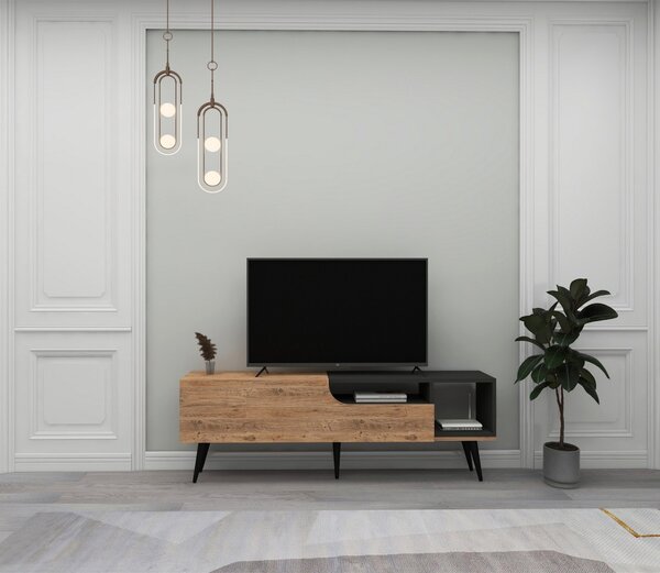 Alba TV-állvány, atlanti fenyő-antracit, 150 cm