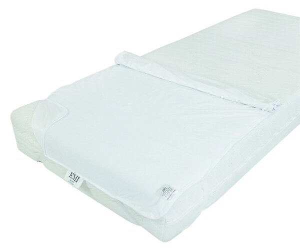 EMI fehér vízhatlan lepedő sarokgumival, Gyerek lepedő 60x120