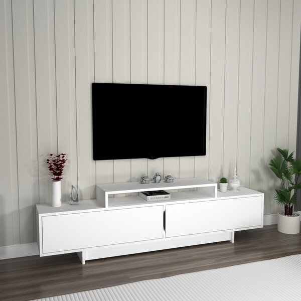 Grasyas TV-állvány, fehér, 180 cm