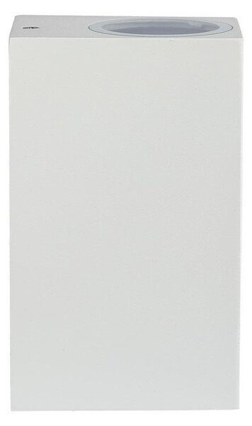 V-TAC kültéri, szögletes, fehér fali lámpa, 2xGU10 foglalattal - SKU 7541