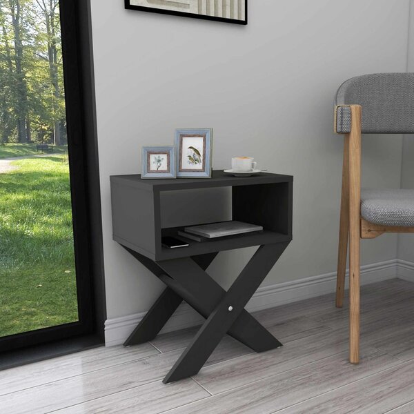 Dohányzóasztal, antracit, 43 cm