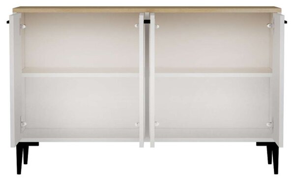 Frezya komód, zafír tölgy-fehér, 120 cm