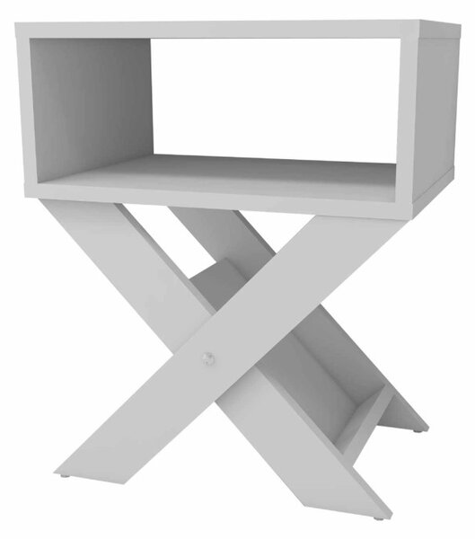 Dohányzóasztal, fehér, 43 cm