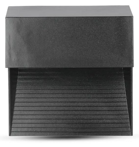 V-TAC 3W fekete LED lépcsővilágítás, szögletes, IP65, meleg fehér - SKU 1398