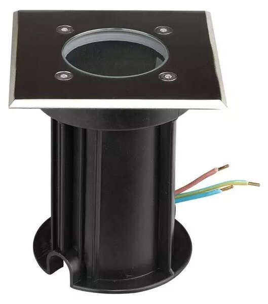 V-TAC szögletes talajlámpa, IP65, GU10 foglalattal - SKU 7516