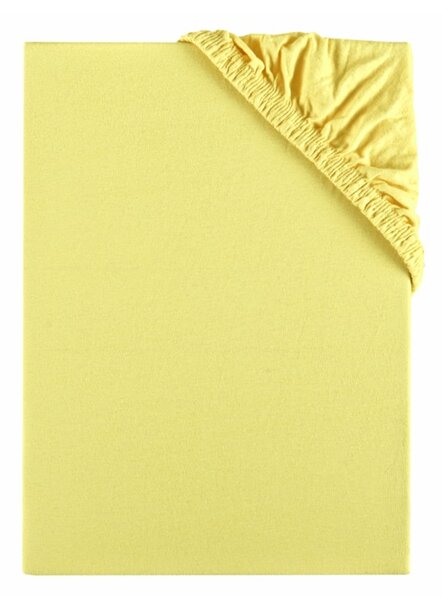 EMI világossárga szupersztreccs lepedő, 90 (100)x200-as lap